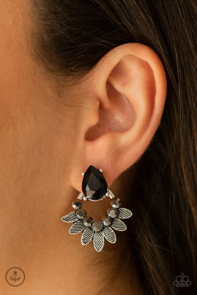 Earrings Paparazzi Jewelry Paparazzi Earring Crystal Canopy Black