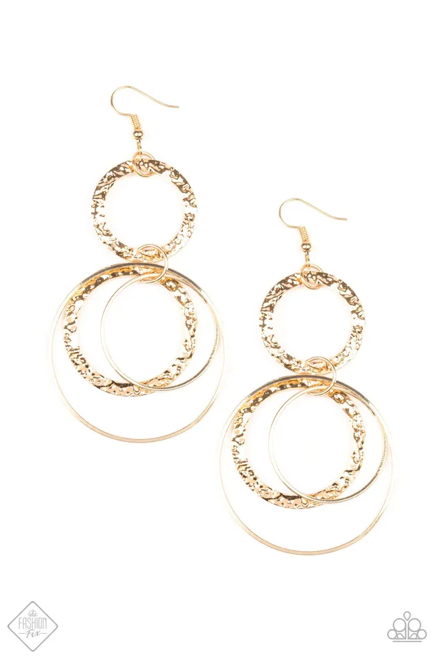 Earrings Paparazzi Jewelry Paparazzi Earring Eclipsed Edge Gold