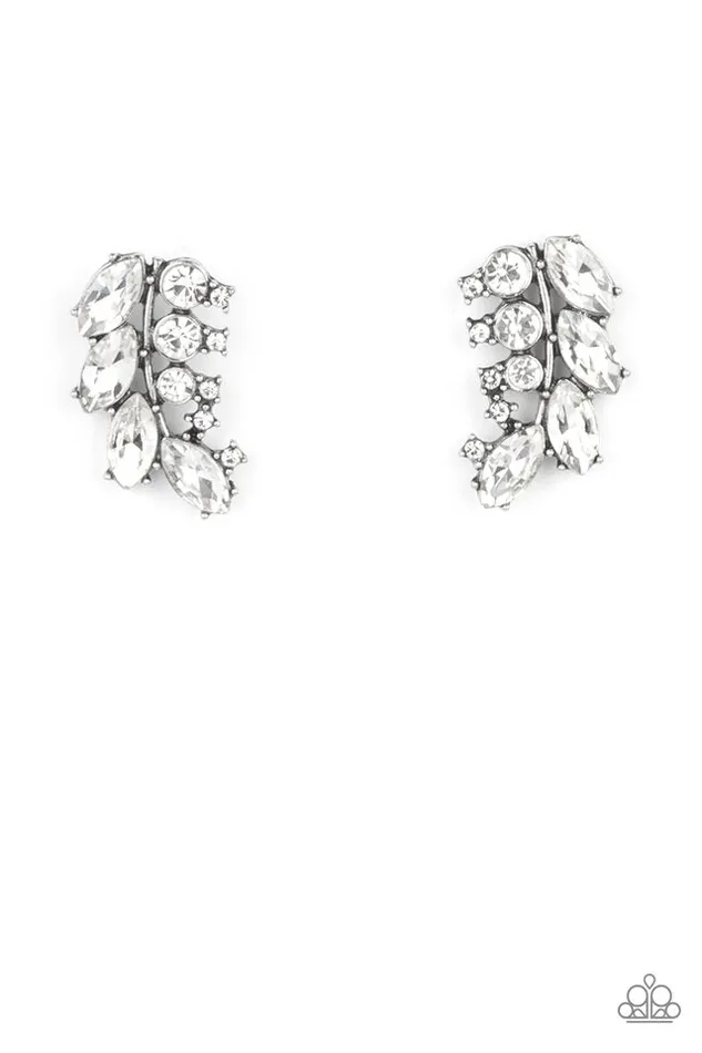 Earrings Paparazzi Jewelry Paparazzi Earring Flawless Fronds White Earrings Paparazzi Jewelry Paparazzi Earring Flawless Fronds White
