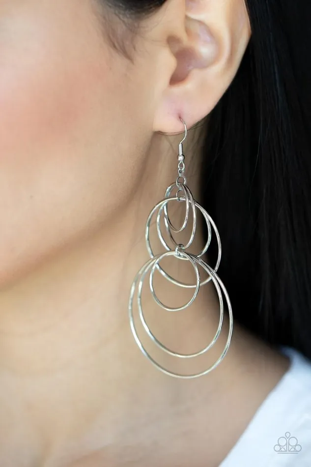 Earrings Paparazzi Jewelry Paparazzi Earring I Feel Dizzy Silver