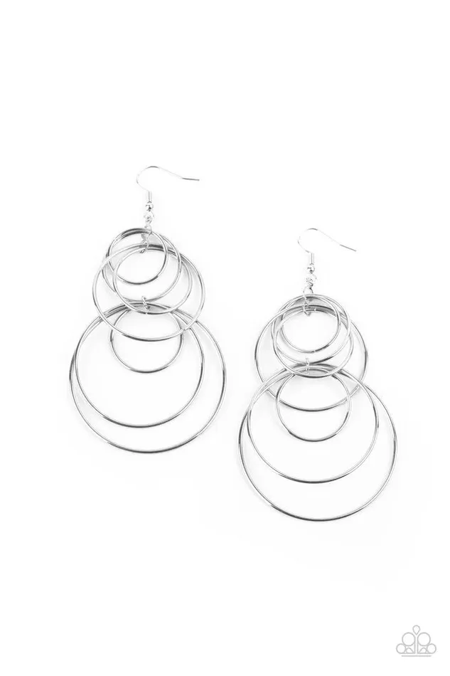 Earrings Paparazzi Jewelry Paparazzi Earring I Feel Dizzy Silver Earrings Paparazzi Jewelry Paparazzi Earring I Feel Dizzy Silver