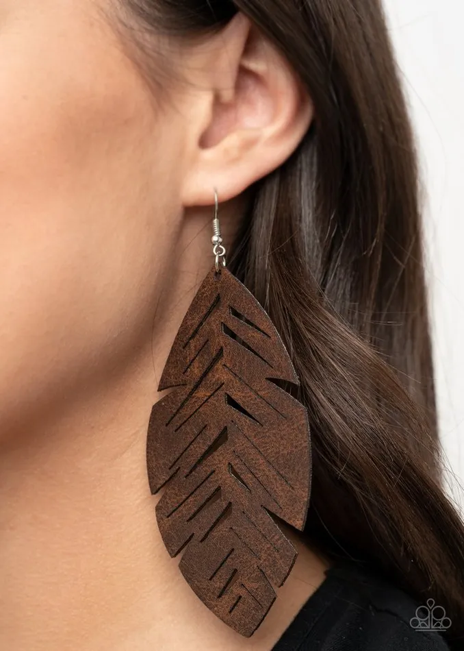 Earrings Paparazzi Jewelry Paparazzi Earring I Want To Fly Brown