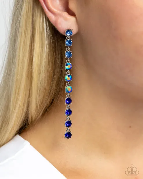 Earrings Paparazzi Jewelry Paparazzi Earring Opulent Ombr Blue