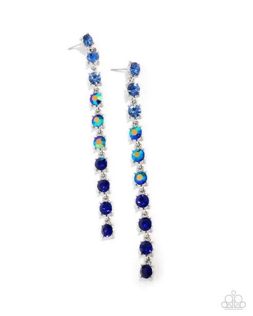 Earrings Paparazzi Jewelry Paparazzi Earring Opulent Ombr Blue