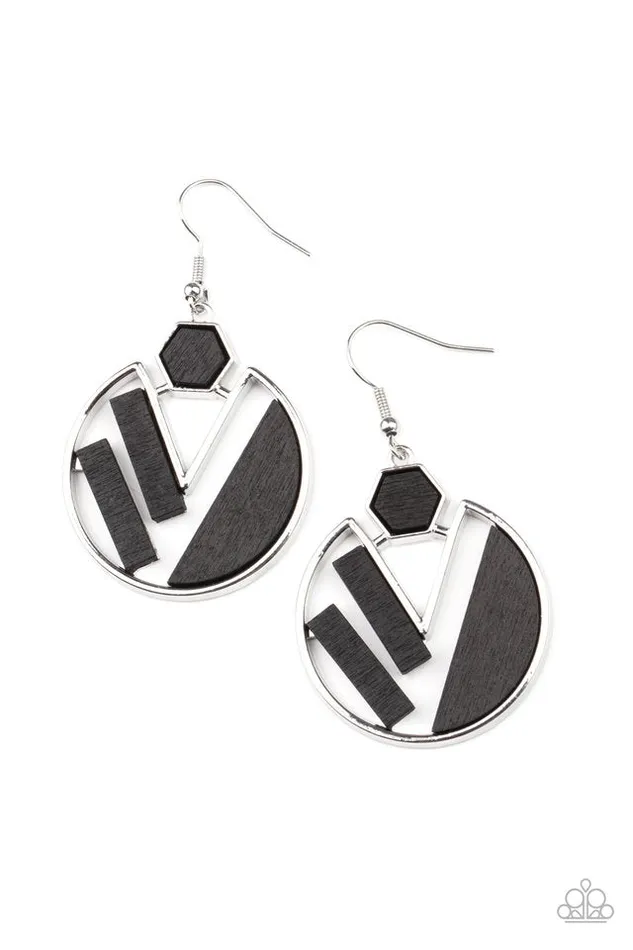 Earrings Paparazzi Jewelry Paparazzi Earring Petrified Posh Black Earrings Paparazzi Jewelry Paparazzi Earring Petrified Posh Black