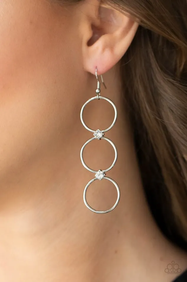 Earrings Paparazzi Jewelry Paparazzi Earring Refined Society White