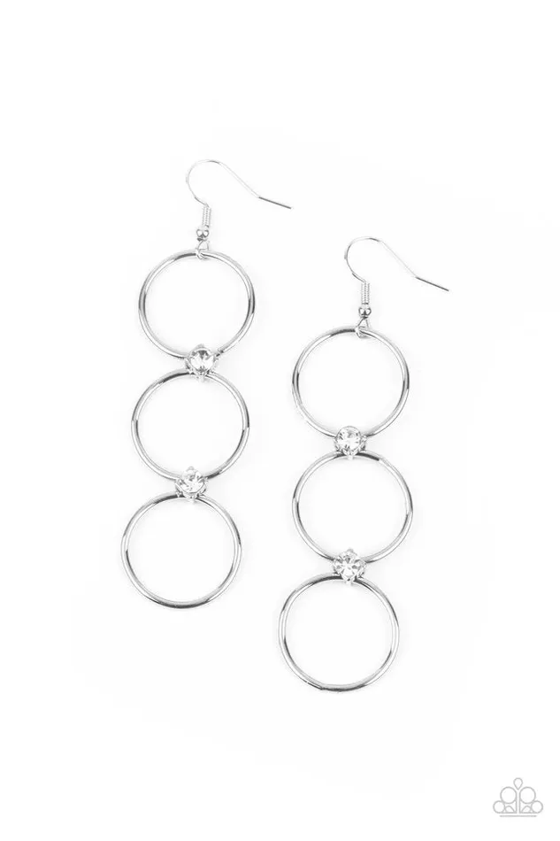 Earrings Paparazzi Jewelry Paparazzi Earring Refined Society White