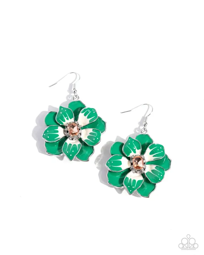 Earrings Paparazzi Jewelry Paparazzi Earring Tropical Treasure Green Earrings Paparazzi Jewelry Paparazzi Earring Tropical Treasure Green