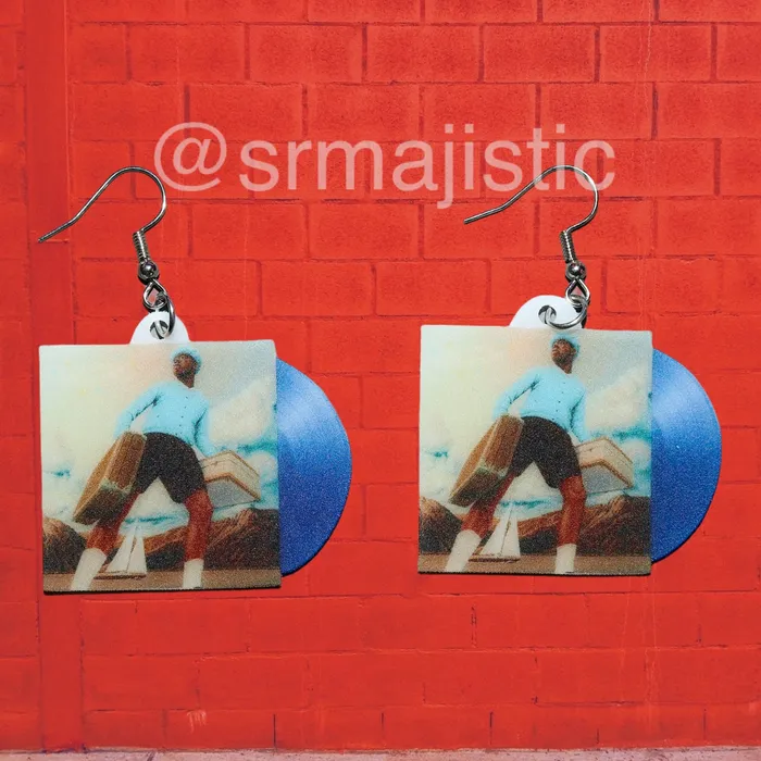Earrings Sam Makes Things Tyler the Creator Call Me if You Get Lost Vinyl Album Handmade Earrings Earrings Sam Makes Things Tyler the Creator Call Me if You Get Lost Vinyl Album Handmade Earrings