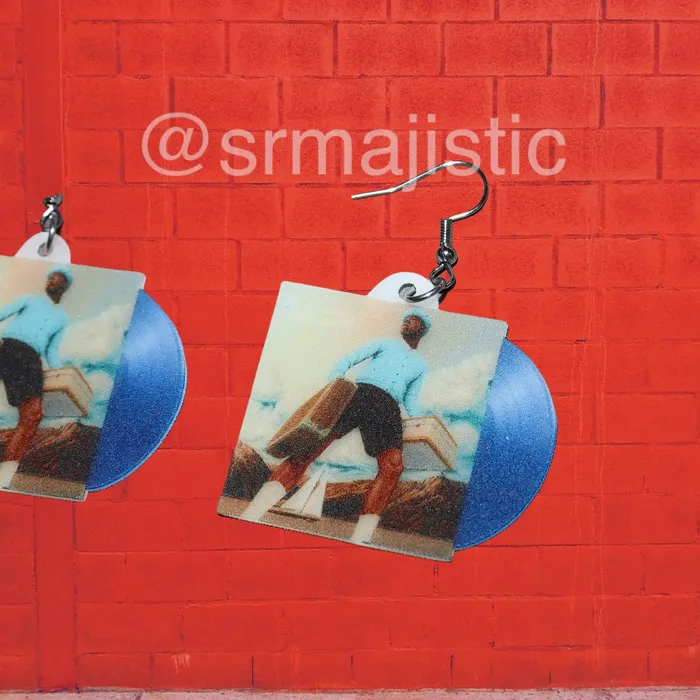 Earrings Sam Makes Things Tyler the Creator Call Me if You Get Lost Vinyl Album Handmade Earrings