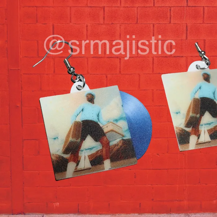 Earrings Sam Makes Things Tyler the Creator Call Me if You Get Lost Vinyl Album Handmade Earrings