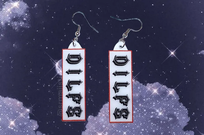 Earrings Stylized DILF Collection of Handmade Earrings Sam Makes Things