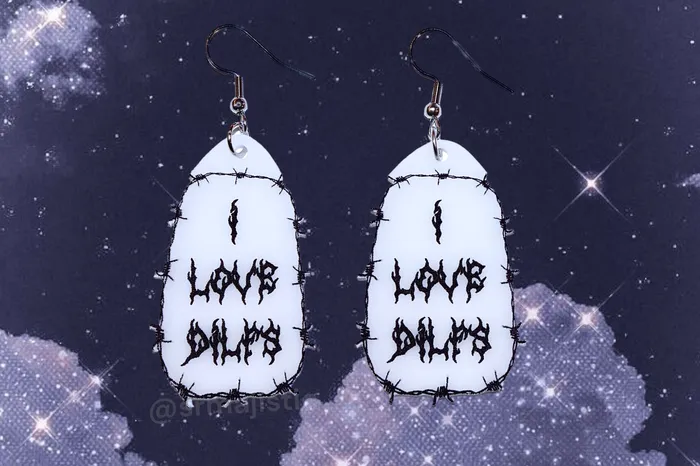 Earrings Stylized DILF Collection of Handmade Earrings Sam Makes Things