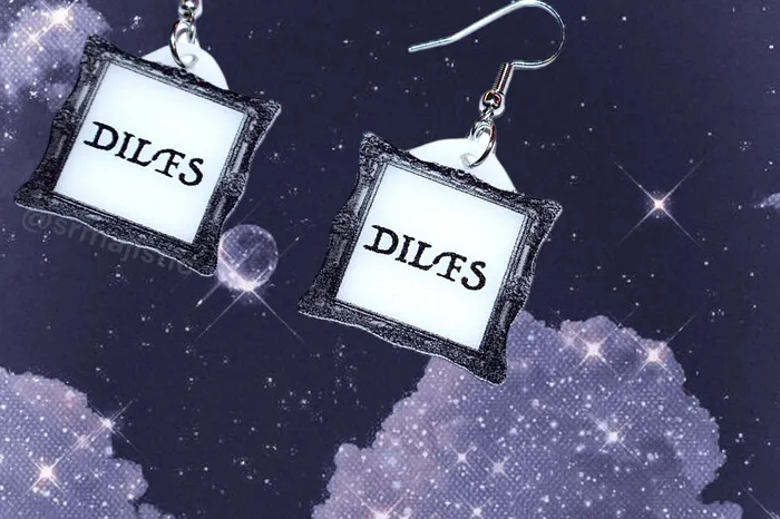 Earrings Stylized DILF Collection of Handmade Earrings Sam Makes Things