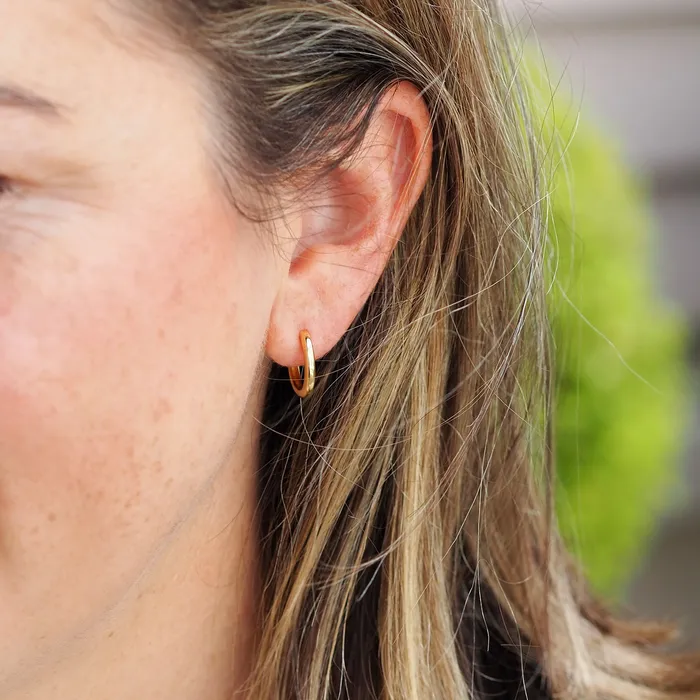 Goldbug Collection Goldbug Thin Huggie Hoop Earrings Earrings