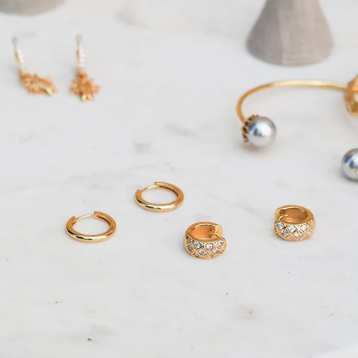 Goldbug Collection Goldbug Thin Huggie Hoop Earrings Earrings