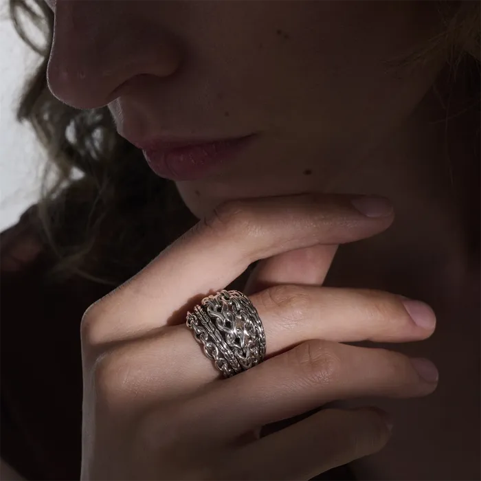John Hardy Asli Classic Chain Sterling Silver Wide Link Ring John Hardy Rings John Hardy Asli Classic Chain Sterling Silver Wide Link Ring John Hardy Rings