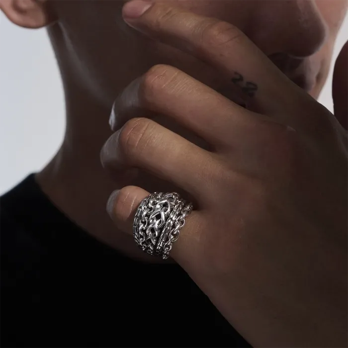 John Hardy Asli Classic Chain Sterling Silver Wide Link Ring John Hardy Rings John Hardy Asli Classic Chain Sterling Silver Wide Link Ring John Hardy Rings