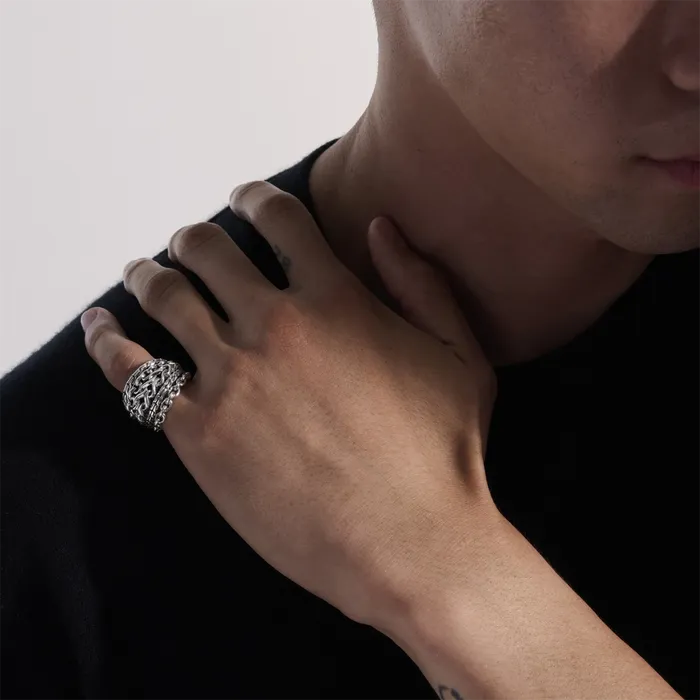 John Hardy Asli Classic Chain Sterling Silver Wide Link Ring John Hardy Rings John Hardy Asli Classic Chain Sterling Silver Wide Link Ring John Hardy Rings