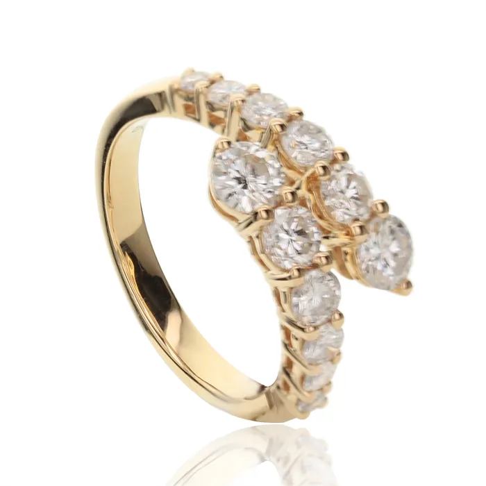 Meierotto Jewelers Rings 18K Yellow Gold Diamond Bypass Ring