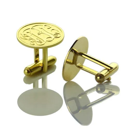Necklaces Belbren Monogram Cufflinks Custom Engraved Mens Accessory 18k Gold Plated Sterling Silver
