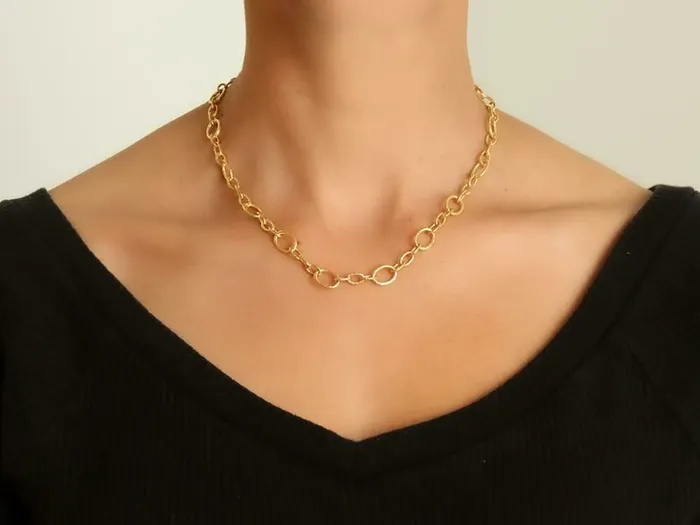 Necklaces Elizabeth Locke Elizabeth Locke Small Garda Link Necklace 17