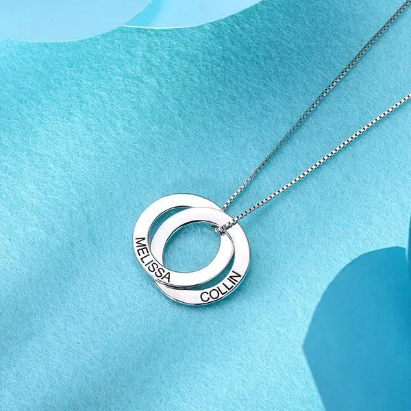 Necklaces Interlocking Circle Necklace Infinity Ring Necklace In Gold Mothers Day Gift Couples Necklace Interlocking Choker Necklace Belbren