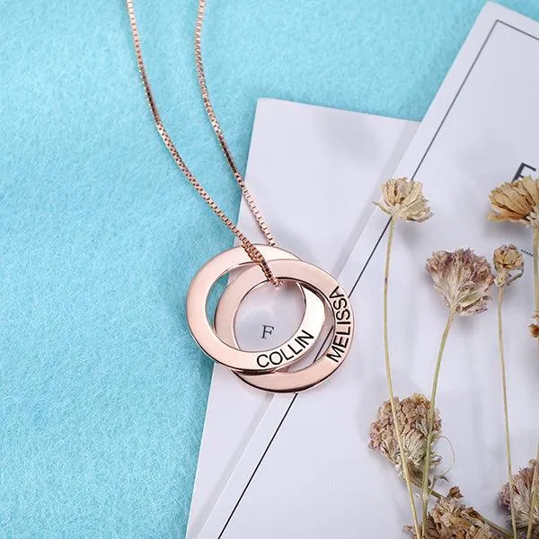Necklaces Interlocking Circle Necklace Infinity Ring Necklace In Gold Mothers Day Gift Couples Necklace Interlocking Choker Necklace Belbren
