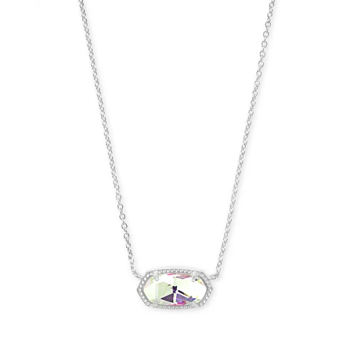 Necklaces Kendra Scott Kendra Scott Elisa Pendant Necklace in Silver with Dichroic Glass Necklaces Kendra Scott Kendra Scott Elisa Pendant Necklace in Silver with Dichroic Glass