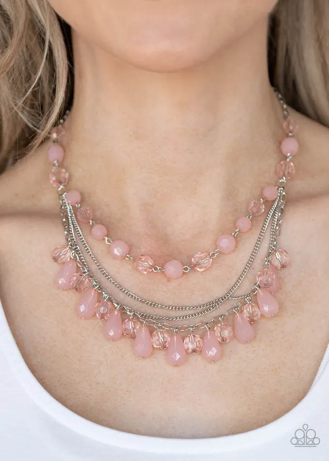 Necklaces Paparazzi Jewelry Paparazzi Necklace AweInspiring Iridescence Pink