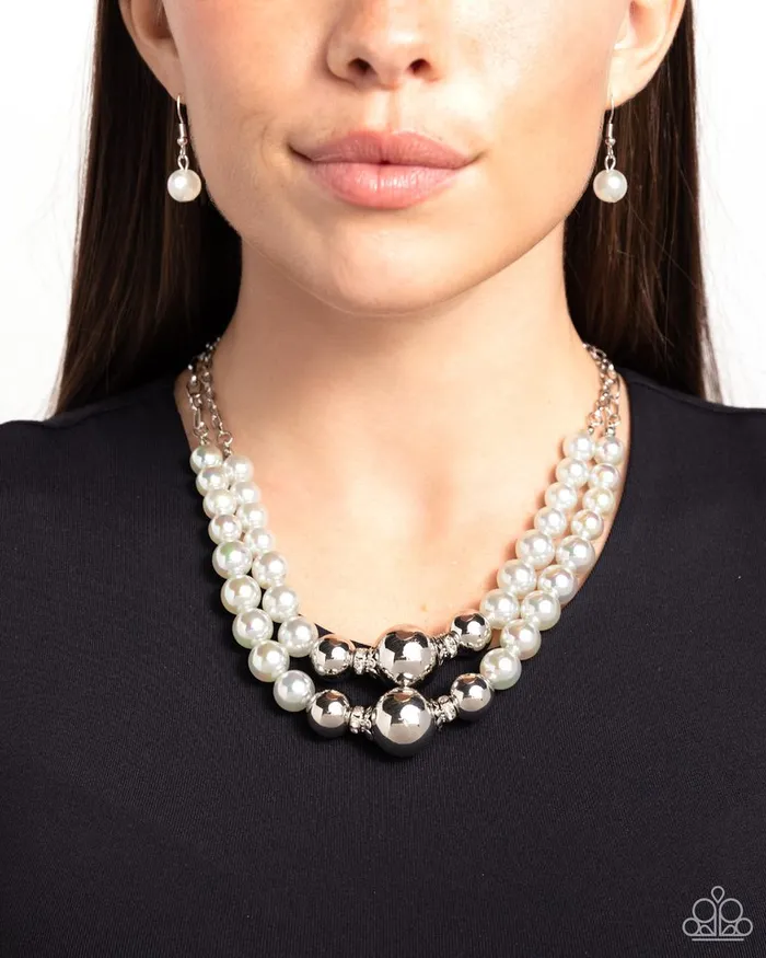 Necklaces Paparazzi Jewelry Paparazzi Necklace Ballroom Balance Silver