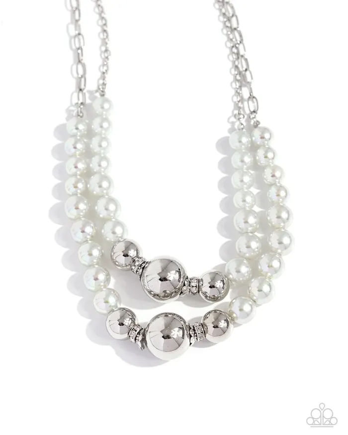 Necklaces Paparazzi Jewelry Paparazzi Necklace Ballroom Balance Silver Necklaces Paparazzi Jewelry Paparazzi Necklace Ballroom Balance Silver