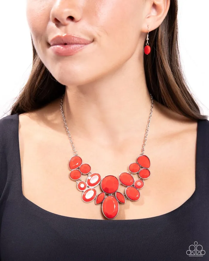 Necklaces Paparazzi Jewelry Paparazzi Necklace DemiDiva Red