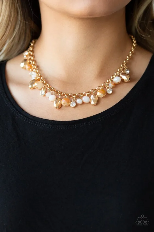 Necklaces Paparazzi Jewelry Paparazzi Necklace Downstage Dazzle Gold