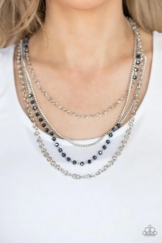 Necklaces Paparazzi Jewelry Paparazzi Necklace Flickering Lights Blue