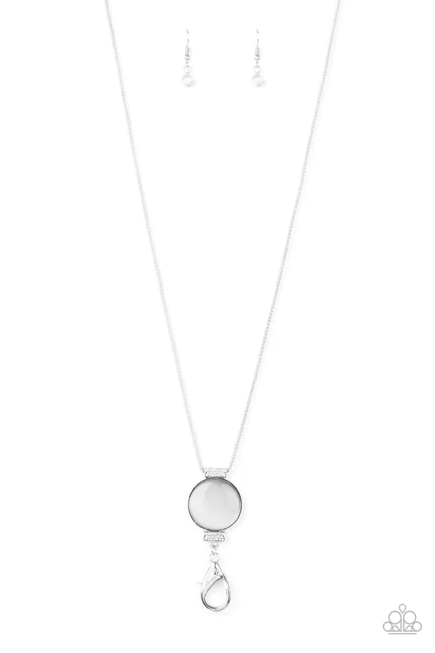 Necklaces Paparazzi Jewelry Paparazzi Necklace Happy As Can BEAM White