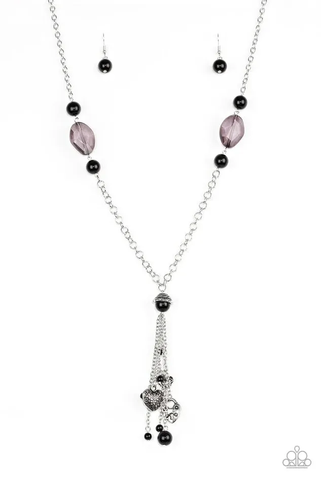 Necklaces Paparazzi Jewelry Paparazzi Necklace HeartStopping Harmony Black