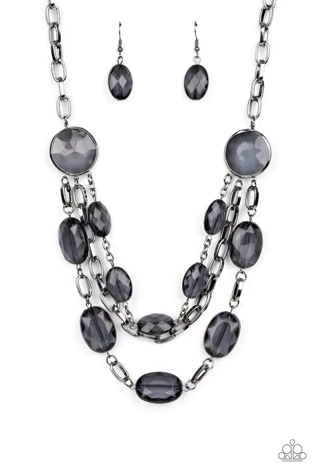 Necklaces Paparazzi Jewelry Paparazzi Necklace I Need a GLOWcation Black