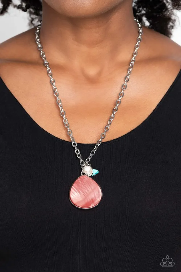 Necklaces Paparazzi Jewelry Paparazzi Necklace I Put A SHELL On You Orange