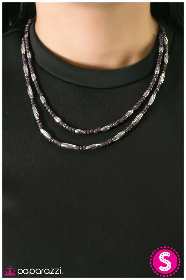 Necklaces Paparazzi Jewelry Paparazzi Necklace I Should BEAD So Lucky Purple