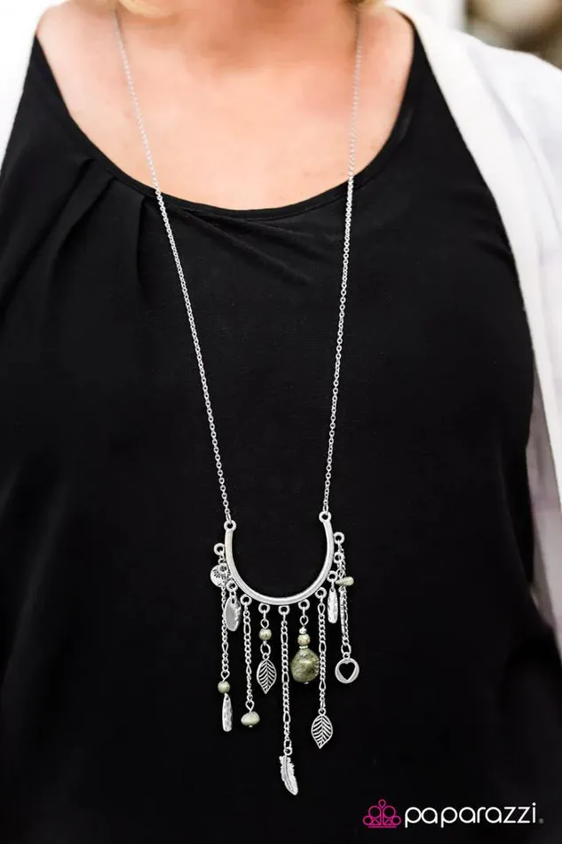 Necklaces Paparazzi Jewelry Paparazzi Necklace Lady Luck Green