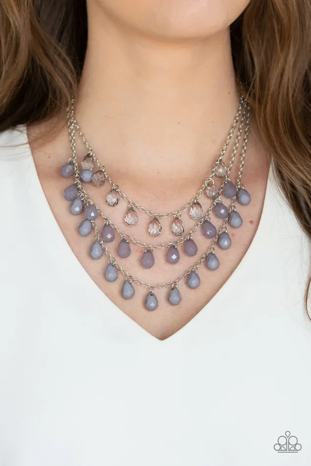 Necklaces Paparazzi Jewelry Paparazzi Necklace Melting Ice Caps Silver