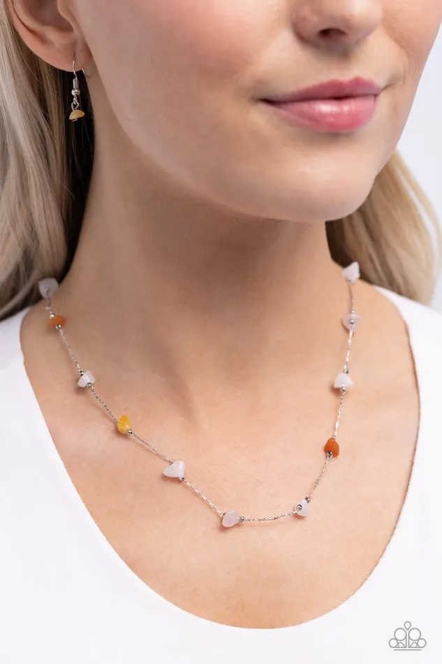 Necklaces Paparazzi Jewelry Paparazzi Necklace Narrow Novelty White