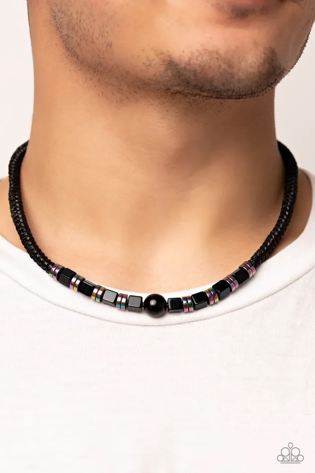 Necklaces Paparazzi Jewelry Paparazzi Necklace Oil Spill Orbit Black