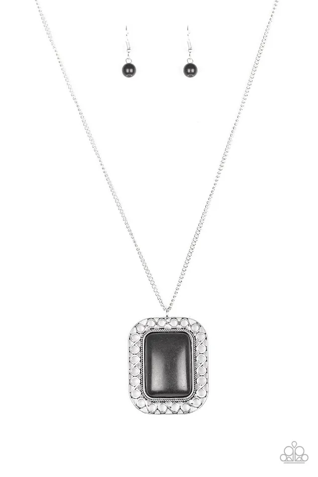 Necklaces Paparazzi Jewelry Paparazzi Necklace Peaceful Plains Black