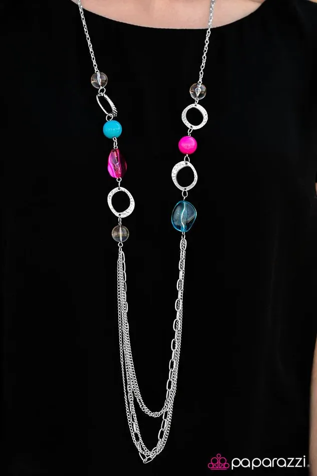Necklaces Paparazzi Jewelry Paparazzi Necklace Sassy and Glassy Multi