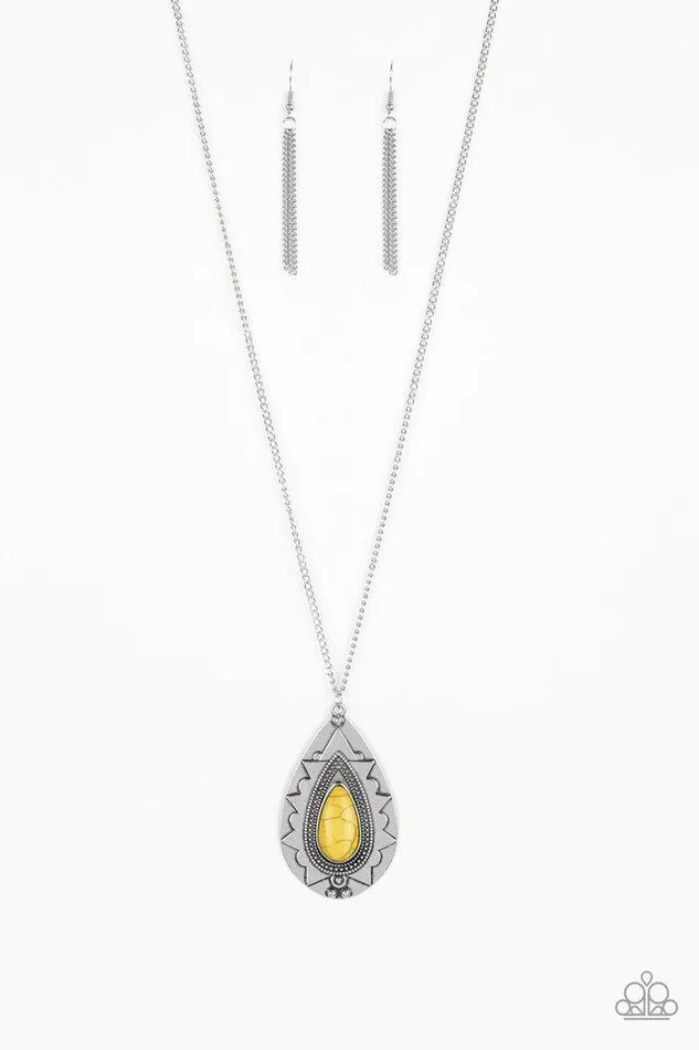 Necklaces Paparazzi Jewelry Paparazzi Necklace Sedona Solstice Yellow