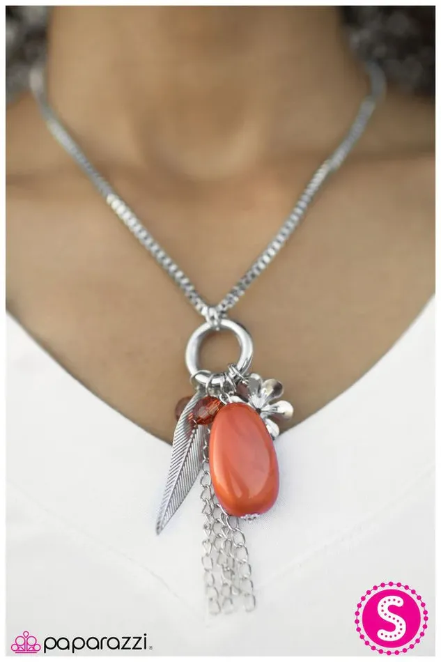 Necklaces Paparazzi Jewelry Paparazzi Necklace See How High You Can FlyOrange