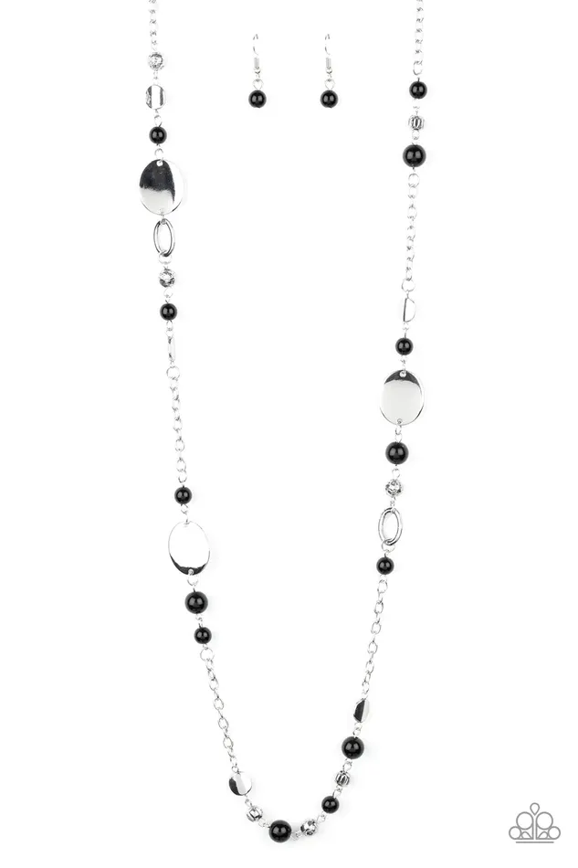 Necklaces Paparazzi Jewelry Paparazzi Necklace Serenely Springtime Black
