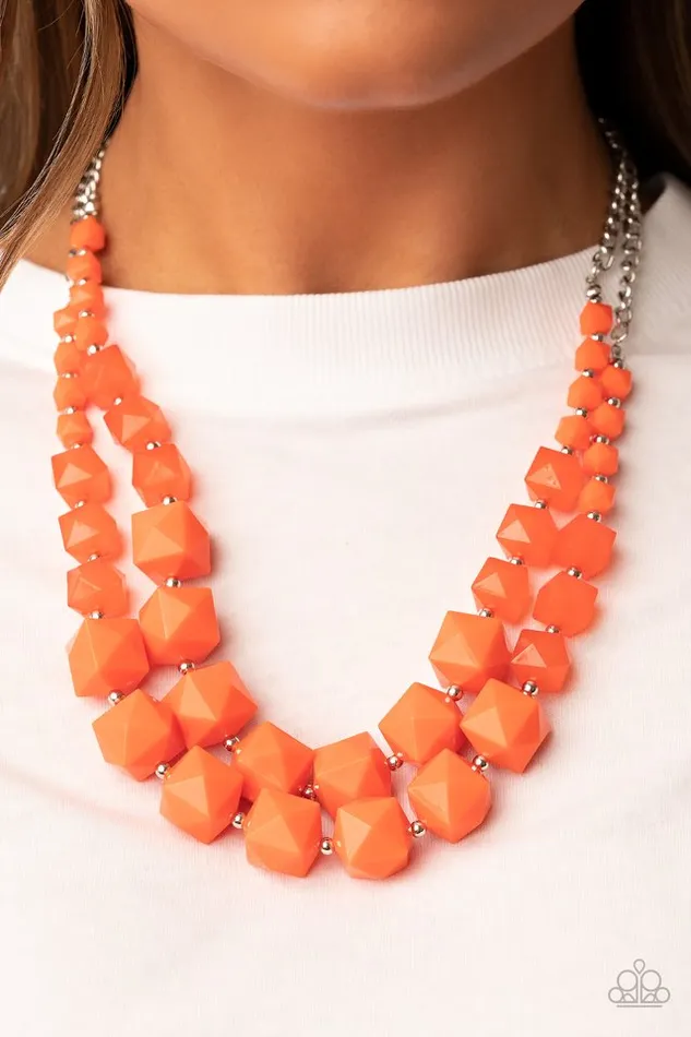 Necklaces Paparazzi Jewelry Paparazzi Necklace Summer Excursion Orange